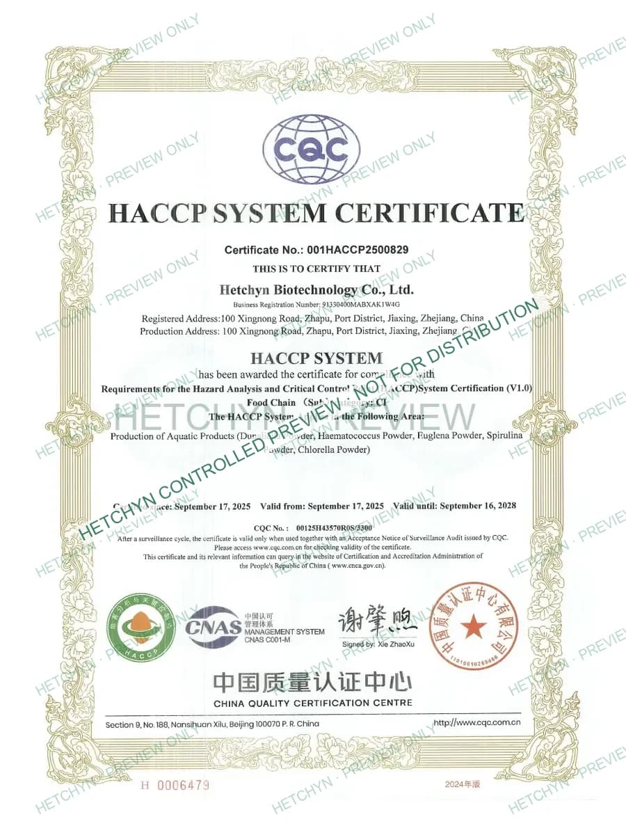 Protected watermarked preview of HACCP credential
