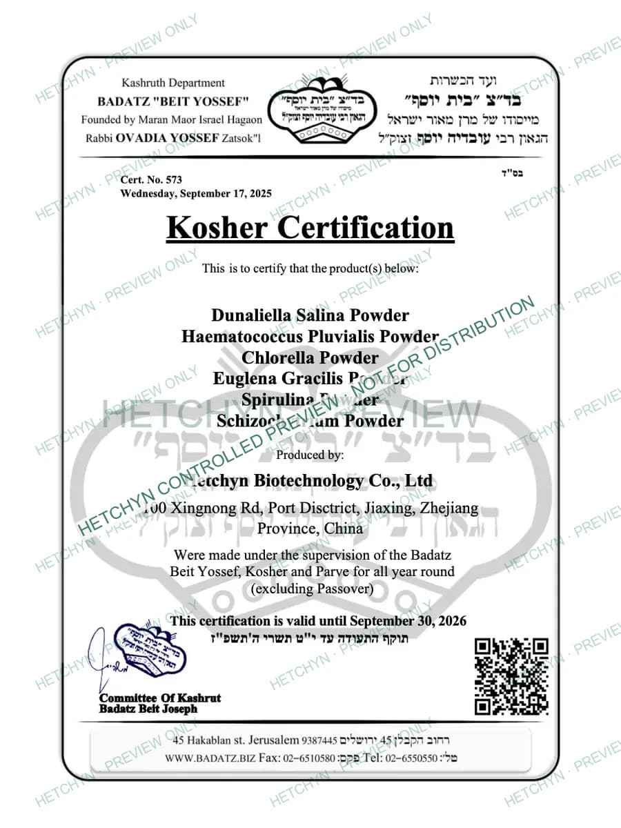 Protected watermarked preview of Kosher credential