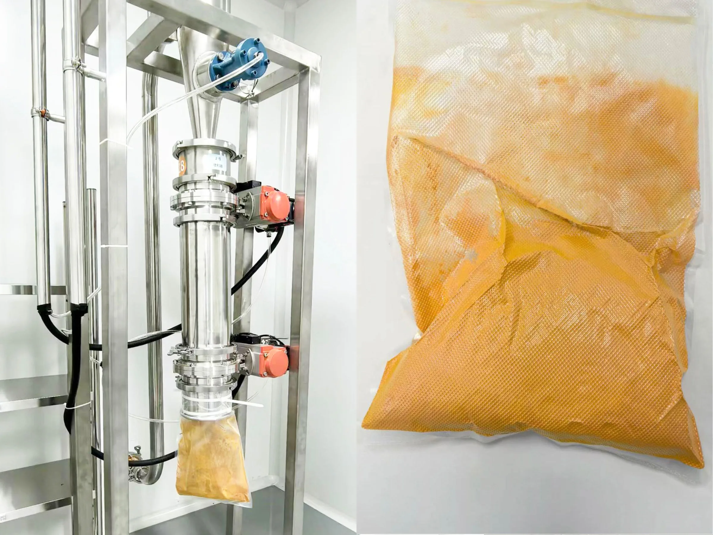 Powder discharge from spray-drying equipment at HETCHYN